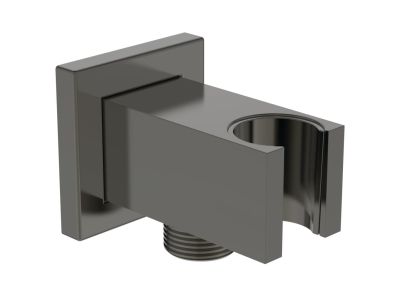 Conector FixFit Ideal Standard Ideal Rain Square cu agatatoare de dus, gri magnetic