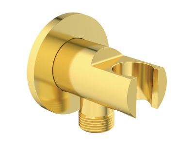 Conector FixFit Ideal Standard Ideal Rain Round cu agatatoare de dus, auriu periat