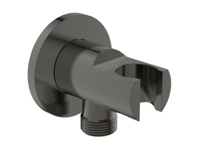 Conector FixFit Ideal Standard Ideal Rain Round cu agatatoare de dus, gri magnetic