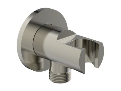 Conector FixFit Ideal Standard Ideal Rain Round cu agatatoare de dus, silver storm