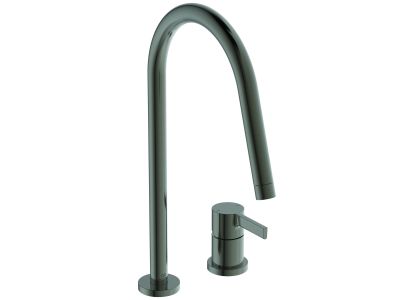 Baterie bucatarie Ideal Standard Gusto din 2 elemente, 218mm, pipa R rotativa, magnetic grey