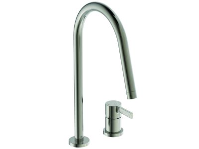 Baterie bucatarie Ideal Standard Gusto din 2 elemente, 218mm, pipa R rotativa, silver storm