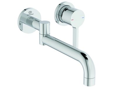 Baterie bucatarie Ideal Standard Gusto Square de perete, pipa rotativa, necesita corp ingropat, crom
