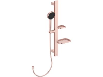Set de dus Ideal Standard IdealRain Alu+ cu para de dus, furtun 175cm si bara de dus 60cm, rose