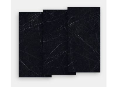 Gresie portelanata FMG Marmi Maxfine 150x150cm, 6mm, Black Marquinia Lucidato