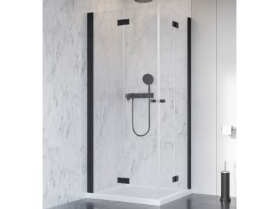 Usa de dus pliabila Radaway Nes Black KDD-B 80x200cm deschidere stanga
