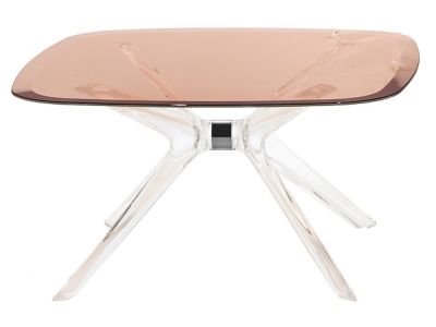 Masuta Kartell Blast design Philippe Starck, 80x80cm, h40cm, crom-roz transparent