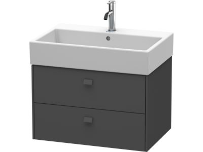 Dulap baza suspendat Duravit Brioso 684x442mm, cu doua sertare, grafit mat