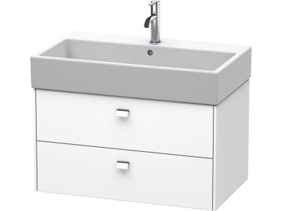 Dulap baza suspendat Duravit Brioso 784x442mm, cu doua sertare, alb mat, manere crom