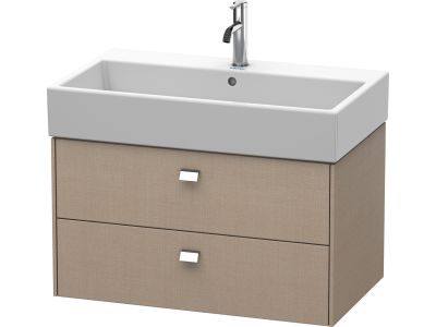Dulap baza suspendat Duravit Brioso 784x442mm, cu doua sertare, linen décor, manere crom