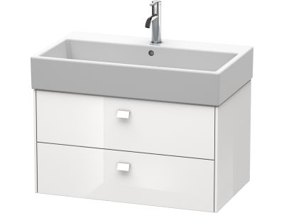 Dulap baza suspendat Duravit Brioso 784x442mm, cu doua sertare, alb lucios