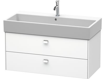 Dulap baza suspendat Duravit Brioso 984x442mm, cu doua sertare, alb mat, manere crom