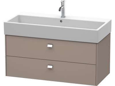 Dulap baza suspendat Duravit Brioso 984x442mm, cu doua sertare, bazalt mat, manere crom