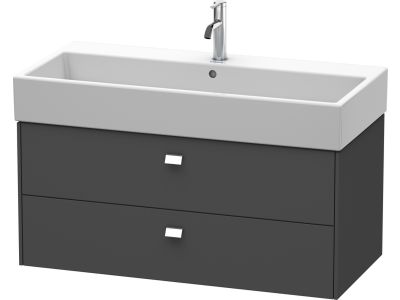 Dulap baza suspendat Duravit Brioso 984x442mm, cu doua sertare, grafit mat, manere crom