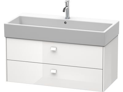 Dulap baza suspendat Duravit Brioso 984x442mm, cu doua sertare, alb lucios