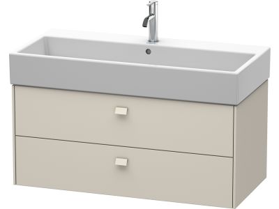 Dulap baza suspendat Duravit Brioso 984x442mm, cu doua sertare, taupe mat