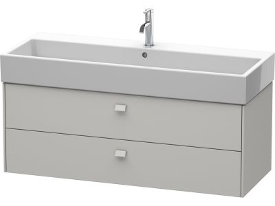 Dulap baza suspendat Duravit Brioso 1184x442mm, cu doua sertare, gri ciment mat
