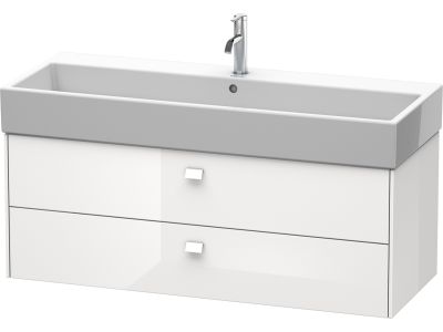 Dulap baza suspendat Duravit Brioso 1184x442mm, cu doua sertare, alb lucios