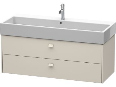 Dulap baza suspendat Duravit Brioso 1184x442mm, cu doua sertare, taupe mat