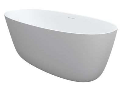 Cada freestanding Riho Oval 160x72cm, compozit, alb mat