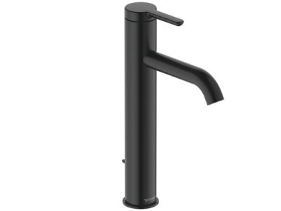 Baterie lavoar Duravit C.1 L 170, ventil pop-up, negru mat