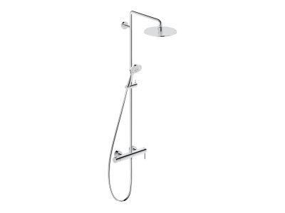Coloana de dus Duravit C.1 Shower System cu baterie, crom