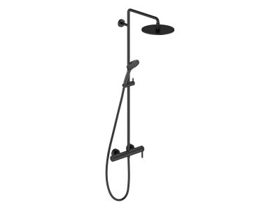 Coloana de dus Duravit C.1 Shower System cu baterie, negru mat