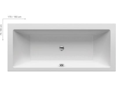 Cada baie rectangulara Ravak Formy 01 Slim 170x75cm, acril