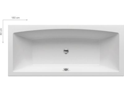 Cada baie rectangulara Ravak Formy 02 Slim 180x80cm, acril