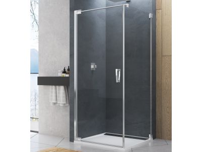 Perete lateral fix Ronal (SanSwiss) Cadura CAT1 80cm, sticla AquaPerle 6mm, profil slefuit lucios