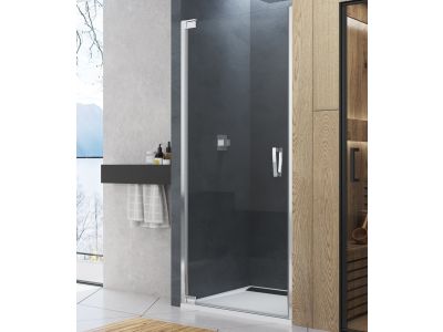 Usa de dus batanta Ronal (SanSwiss) Cadura CA1CG 100cm orientare stanga, sticla AquaPerle 6mm, profil slefuit lucios