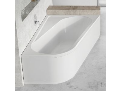 Cada baie asimetrica Ravak Concept Chrome 160x105cm, acril, orientare dreapta