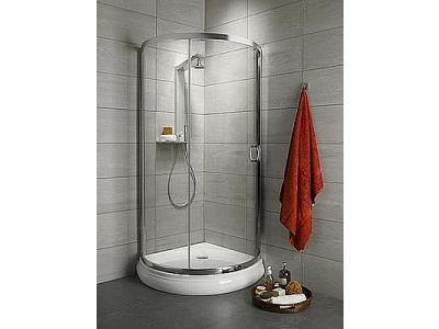 Cabina de dus semirotunda Radaway Premium Plus B 90x90 cm cu o singura usa glisanta