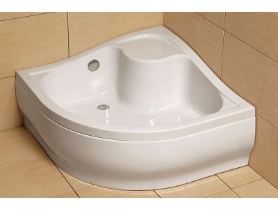 Cadita de dus semirotunda inalta Radaway Korfu A 90x90 cm
