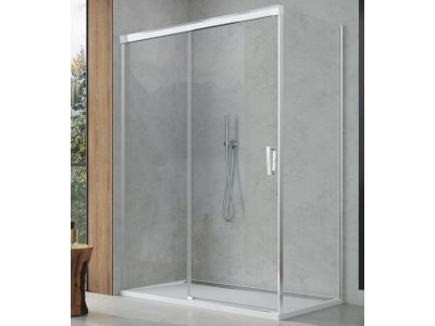 Perete lateral fix Ronal (SanSwiss) Cadura CAST 70cm, sticla AquaPerle, profil slefuit lucios