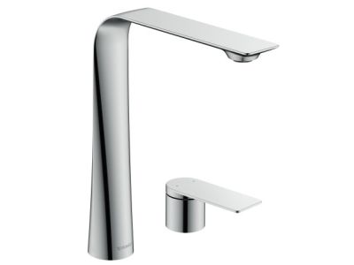 Baterie lavoar Duravit D.1 250 din doua elemente, montare pe lavoar, crom