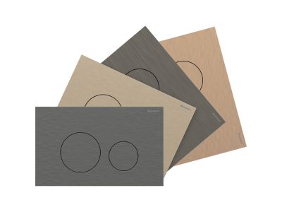 Clapeta cu dubla actionare Geberit Sigma40 faiantabila, butoane rotunde, inox lacuit