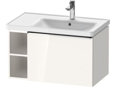 Dulap baza Duravit D-Neo 784x440mm, un sertar si raft stanga, alb lucios