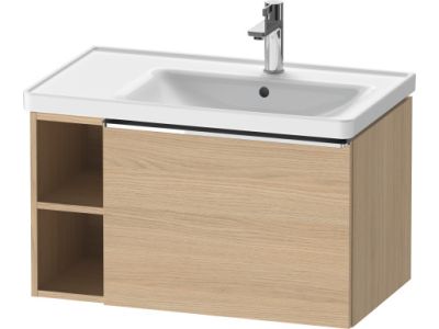 Dulap baza Duravit D-Neo 784x440mm, un sertar si raft stanga, stejar natur