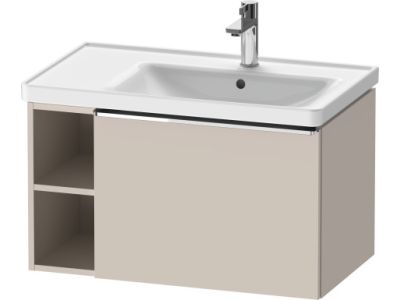 Dulap baza Duravit D-Neo 784x440mm, un sertar si raft stanga, taupe mat decor