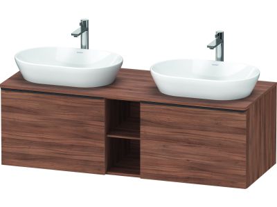 Dulap baza Duravit D-Neo cu 2 sertare, pentru lavoar 140cm, Natural Walnut Decor