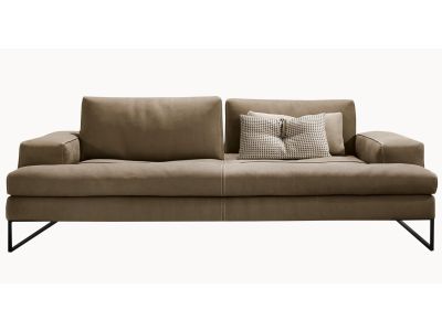 Canapea Gamma Sunset cu 3 locuri, 234cm, piele Deluxe J705, HandMade in Italy