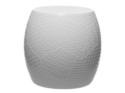 Masuta Kartell Roy design Alessandro Mendini, h43cm, d45cm, alb
