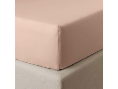Cearceaf de pat cu elastic Descamps Sublime 200x200cm, Rose des Sables