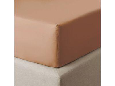 Cearceaf de pat cu elastic Descamps Sublime 160x200cm, Sienne