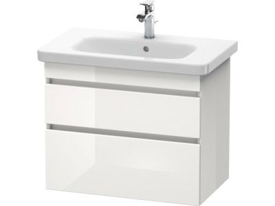 Dulap baza Duravit DuraStyle cu doua sertare, 73x44.8cm, alb lucios