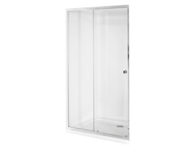 Usa de nisa culisanta Besco Duo Slide 120cm, sticla transparenta securizata 6 mm