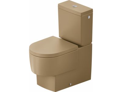 Vas wc pe pardoseala Duravit Balcoon Rimless 37x65cm, back-to-wall, DuraShield, terra mat
