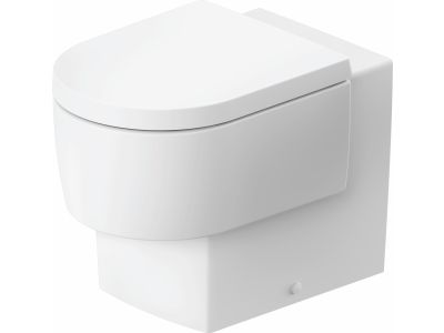 Vas wc pe pardoseala Duravit Balcoon Rimless 37x54cm, pentru rezervor ingropat, DuraShield, alb mat