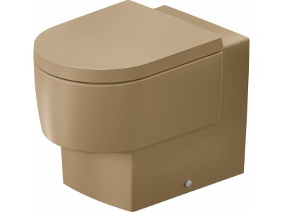 Vas wc pe pardoseala Duravit Balcoon Rimless 37x54cm, pentru rezervor ingropat, DuraShield, terra mat
